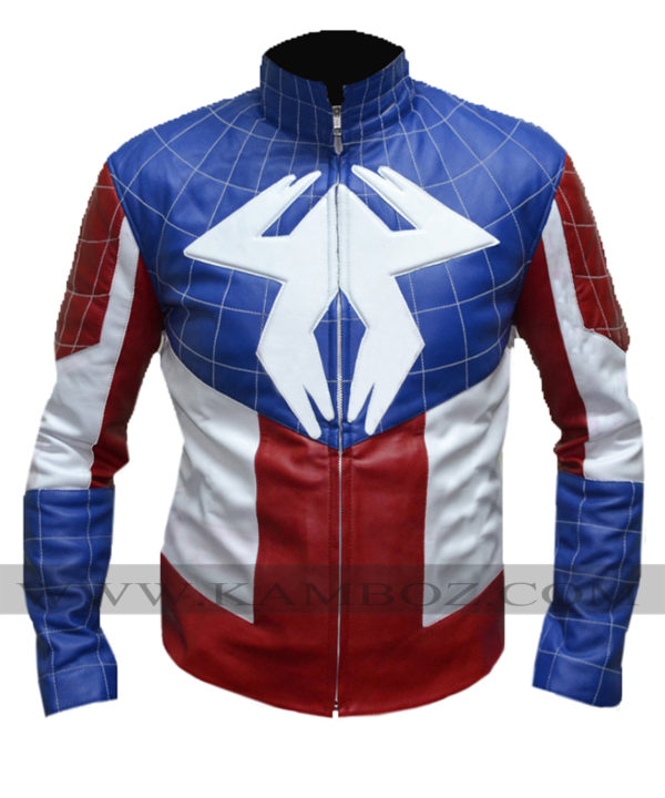 Spiderman for Men Tom Holland Multicolor Leather Jacket