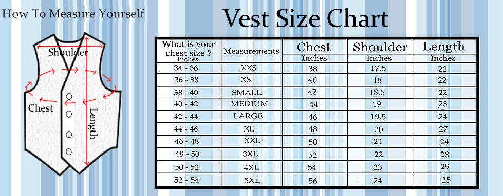 Vest Measurement Vest Size Chart – KAMBOZ