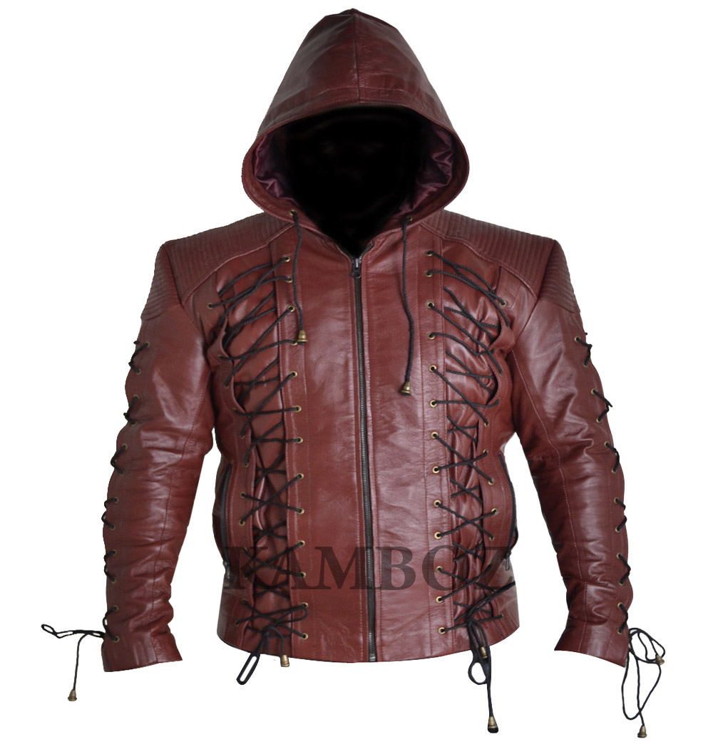 Men's Arrow Arsenal Haynes Hooded Leather Jacket | Kamboz.com | Men ...